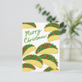 MERRY CHRISTMAS Taco Avalanche Delicious Holiday ポストカード (スタンド正面)