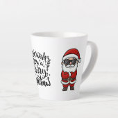 Merry Christmas Tasse - Cooler Weihnachtsmann カフェラテマグ (右アングル)