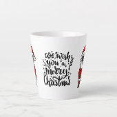 Merry Christmas Tasse - Cooler Weihnachtsmann カフェラテマグ (正面)