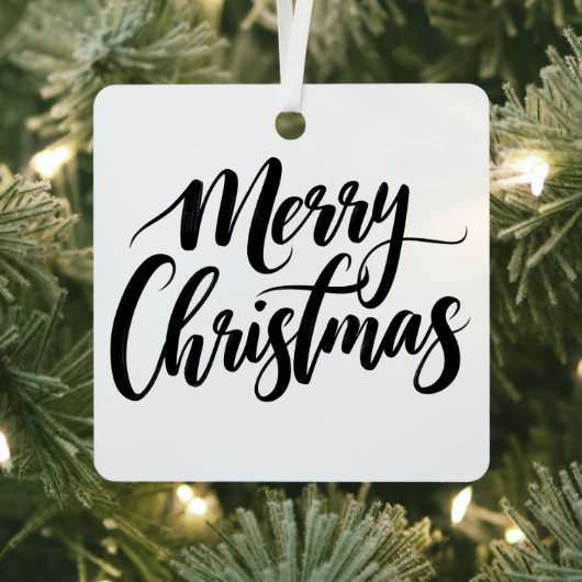Merry Christmas Text Ornament メタルオーナメント (インサイチュ)