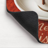 Merry Christmas Text With Hot Chocolate Drink マウスパッド (コーナー)