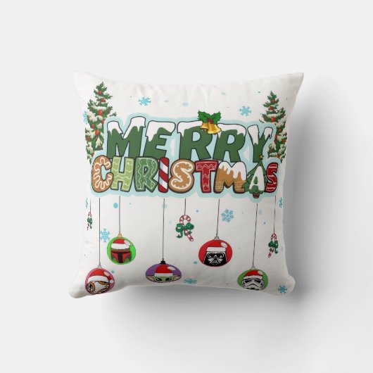 Merry Christmas Throw Pillow クッション (裏面)