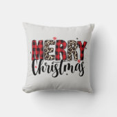 Merry Christmas Throw Pillow クッション (正面)