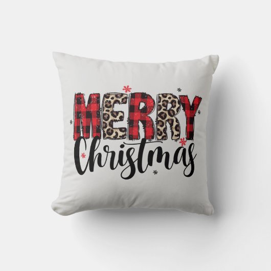 Merry Christmas Throw Pillow クッション (正面)