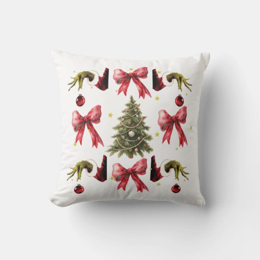 Merry Christmas Throw Pillow クッション (正面)