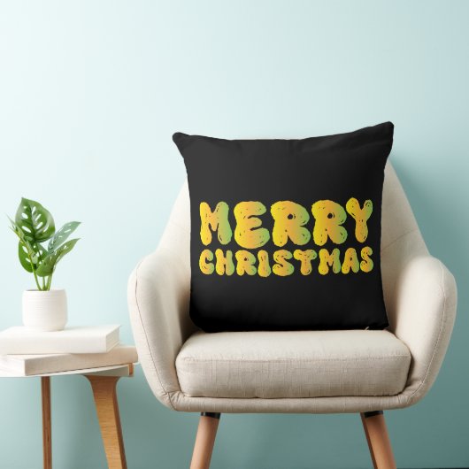 Merry Christmas Throw Pillow クッション (椅子)