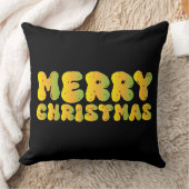 Merry Christmas Throw Pillow クッション (ブランケット)