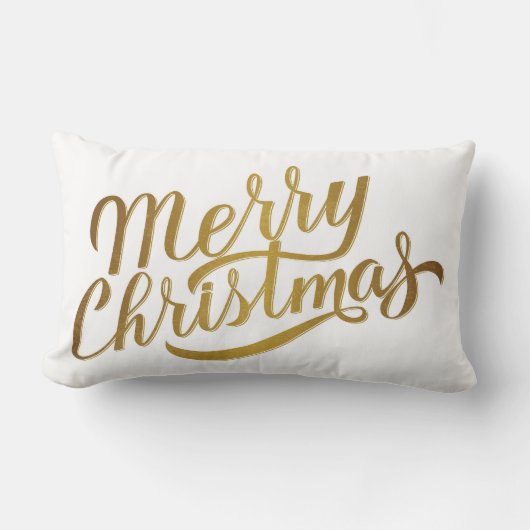 Merry Christmas Throw Pillow ランバークッション (正面)