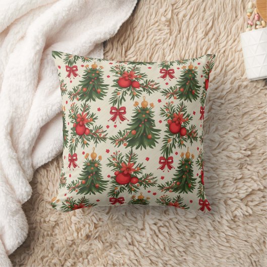 Merry Christmas Throw Pillow 1 クッション (ブランケット)