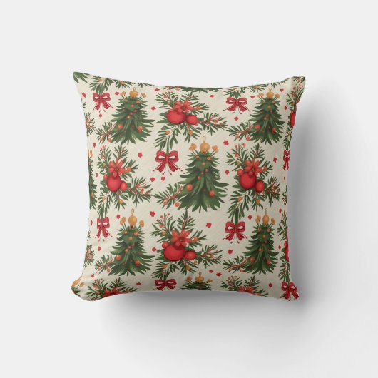Merry Christmas Throw Pillow 1 クッション (正面)