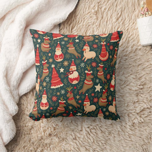 Merry Christmas Throw Pillow 2 クッション (ブランケット)