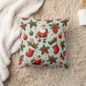 Merry Christmas Throw Pillow 3 クッション (ブランケット)