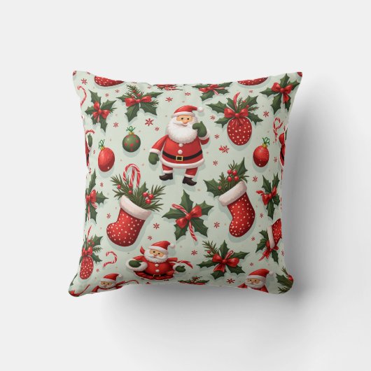 Merry Christmas Throw Pillow 3 クッション (裏面)