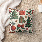 Merry Christmas Throw Pillow 4 クッション (ブランケット)