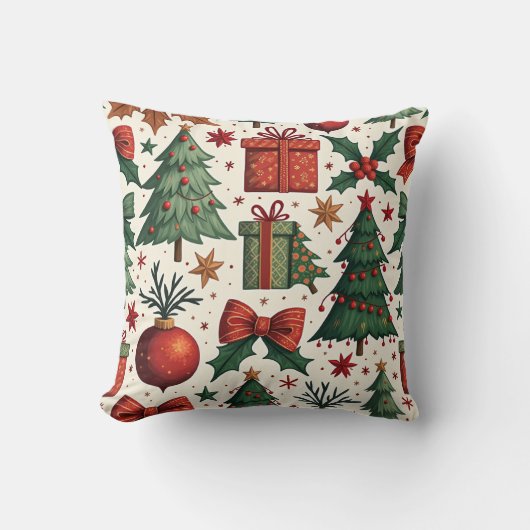 Merry Christmas Throw Pillow 4 クッション (正面)