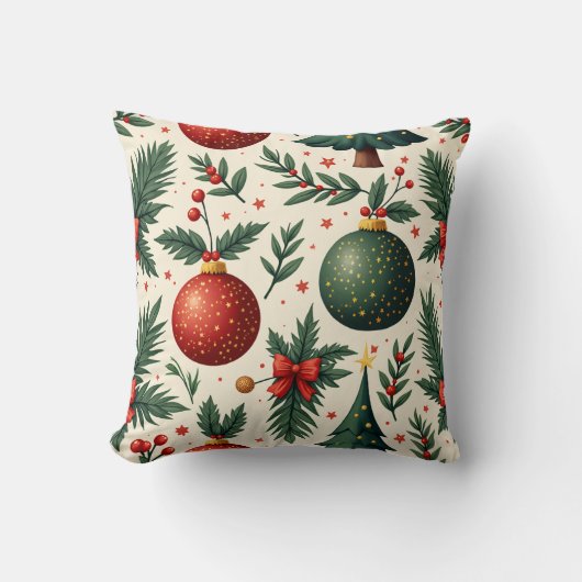 Merry Christmas Throw Pillow 5 クッション (正面)
