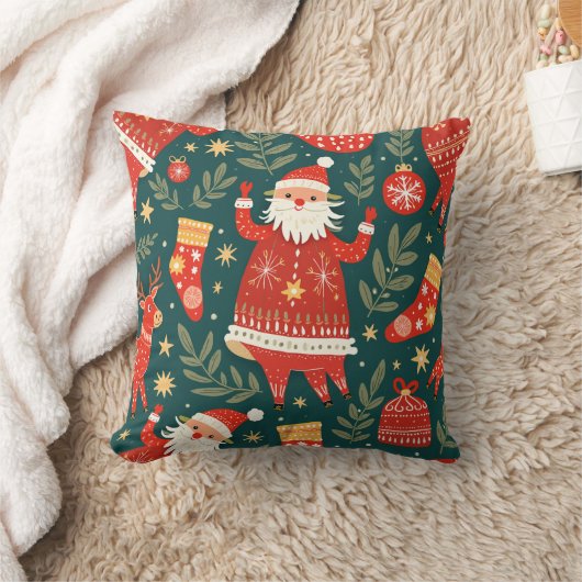 Merry Christmas Throw Pillow 6 クッション (ブランケット)