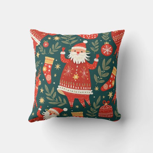 Merry Christmas Throw Pillow 6 クッション (裏面)