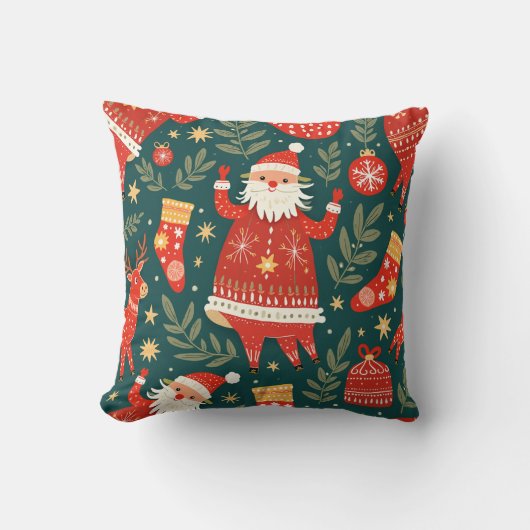 Merry Christmas Throw Pillow 6 クッション (正面)