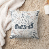 Merry Christmas Throw Pillow – Cozy Holiday Decor クッション (ブランケット)
