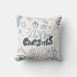 Merry Christmas Throw Pillow – Cozy Holiday Decor クッション