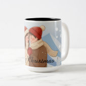 Merry Christmas to a Lovely Couple ツートーンマグカップ (正面右)
