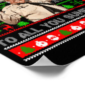 Merry Christmas To All You Sumes Ugly Sweater Retr ポスター (角)