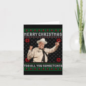 Merry Christmas To All You Sumes Ugly Sweater Vint カード (正面)