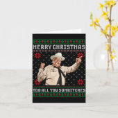 Merry Christmas To All You Sumes Ugly Sweater Vint カード (黄色い花)