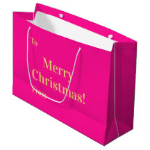 Merry Christmas To From Hot Pink Gold