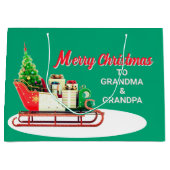 Merry Christmas to Grandma & Grandpa ラージペーパーバッグ (正面)