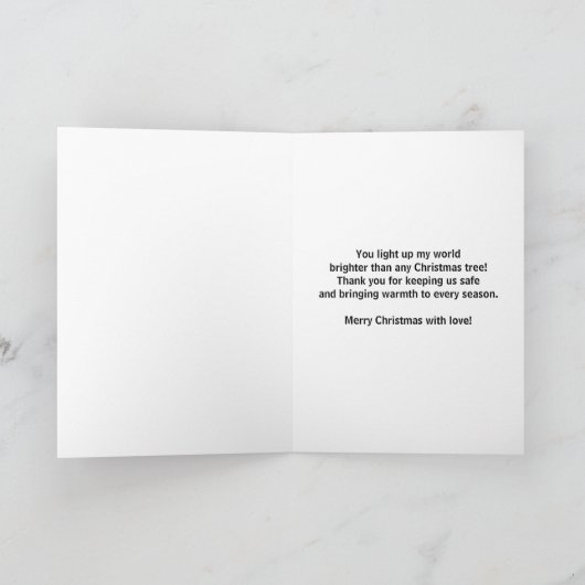 Merry Christmas to my Favorite Firefighter カード (内部)