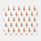 Merry Christmas to my Silly Goose フリースブランケット (正面(横))