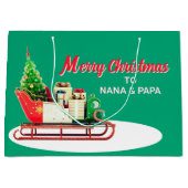 Merry Christmas to Nana & Papa  ラージペーパーバッグ (正面)