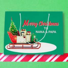Merry Christmas to Nana & Papa  ラージペーパーバッグ