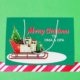 Merry Christmas to Oma & Opa ラージペーパーバッグ