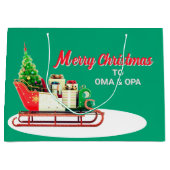 Merry Christmas to Oma & Opa ラージペーパーバッグ (正面)