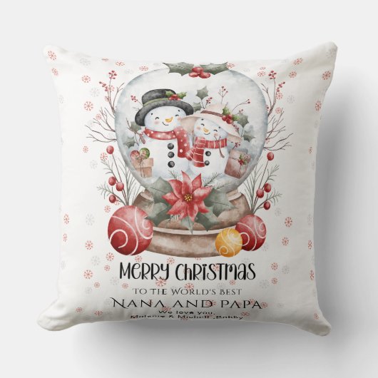 Merry Christmas To The World's Best Grandparents  クッション (正面)