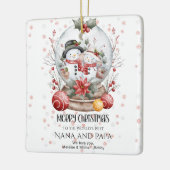 Merry Christmas To The World's Best Grandparents  セラミックオーナメント (左)