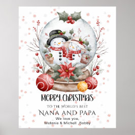 Merry Christmas To The World's Best Grandparents  ポスター
