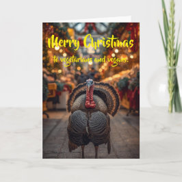Merry Christmas to vegetarians and vegans. カード