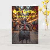 Merry Christmas to vegetarians and vegans. カード (黄色い花)