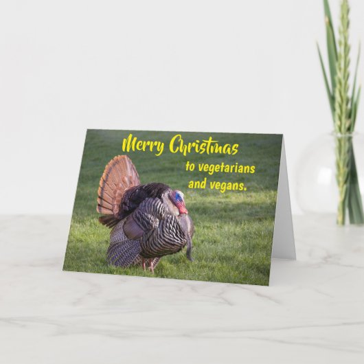 Merry Christmas to vegetarians and vegans. カード (正面)