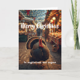 Merry Christmas to vegetarians and vegans. カード