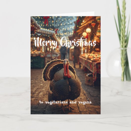 Merry Christmas to vegetarians and vegans. カード (正面)