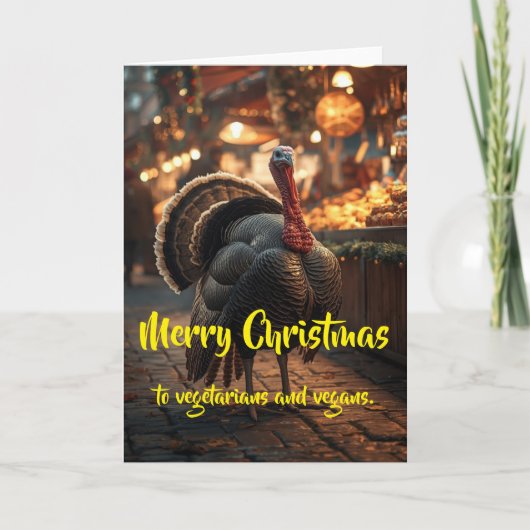 Merry Christmas to vegetarians and vegans. カード (正面)