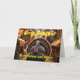 Merry Christmas to vegetarians and vegans. カード
