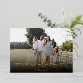 Merry Christmas To Youの写真モダン 箔シーズンカード (立ち正面)