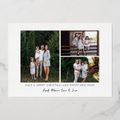 Merry Christmas To Youの写真モダン 箔シーズンカード (裏面)