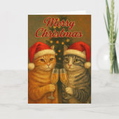Merry Christmas – Toasting Cats Under the Tree   カード (正面)